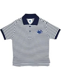 Penn State University Nittany Lions Striped Polo Shirt Navy/White