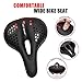 West Biking Black Gel Bike Seat, Bicycle Saddles Cushion Dual Spring Designed Memory Foam Padded Leather Life Waterproof Taillight,Comfortable, Breathable, Safety Fit Most Men Women Bikethumb 2