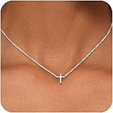 HERIER Cross Necklace for Women - 18K Gold Plated Cross Pendant Necklace Dainty Simple Gold Cross Necklace Tiny Gold Cross Necklaces for Women Trendy Gold Jewelry for Women Gift