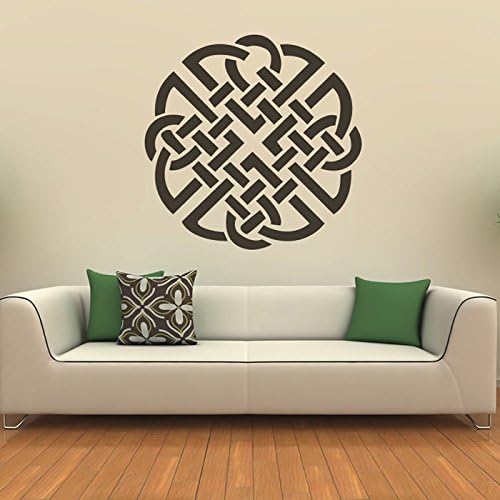 Celtic Knot Centrepiece Decorative Patterns Wall Stickers Home Decor Art Decals available in 5 Sizes and 25 colors Large Moss Green