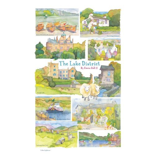 Emma Ball THE LAKE DISTRICT Cotton Tea Towel Design