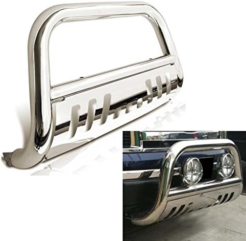 RAFTUDRIVE 3 in Stainless Steel Bull Bar Push Bar Grill Guard Fit 2016-2017 Colorado Toyota Tacoma, Not fit truck with sensors on bumper.