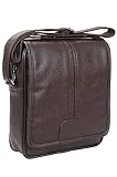 SPHINX Artificial Leather Cross-body big Sling Bag for men/boys - Dark Brown (L x B x H: 30 x 25 x 7 cm)