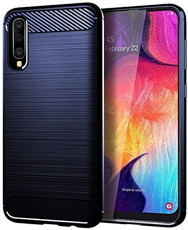 Kkkie Case Compatible Samsung Galaxy A30 / A40, Slim Carbon Fiber Design Silica Gel Cover Good Grip Anti-Scratch Shockproof Protective Case for Samsung Galaxy A50