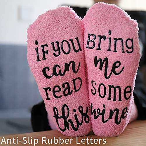 image for Mavisgifts Funny Wine Socks and Wine Bottle Stopper - Wine Gifts for W