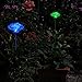 Solar Rose Lights Holiday Outdoor Decoration Color Changing Rose Flower Pathway Garden Stakes for Christmas Thanksgiving Patio Lawn Yard Path Decor by SolarDuke (2 Pack)