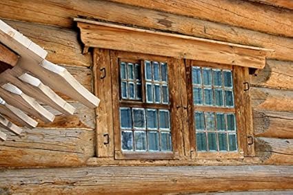 Amazon Com Home Comforts Framed Art For Your Wall Log Cabin Rich