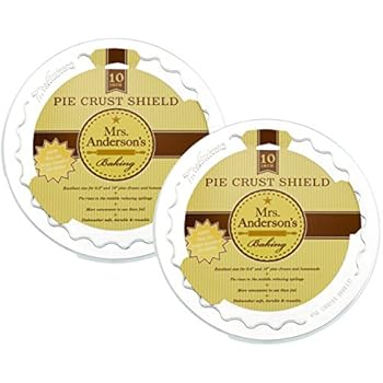 Mrs. Anderson's Baking Pie Crust Protector Shield, Fits 9.5-Inch and 10-Inch Pie Plates, Set of 2
