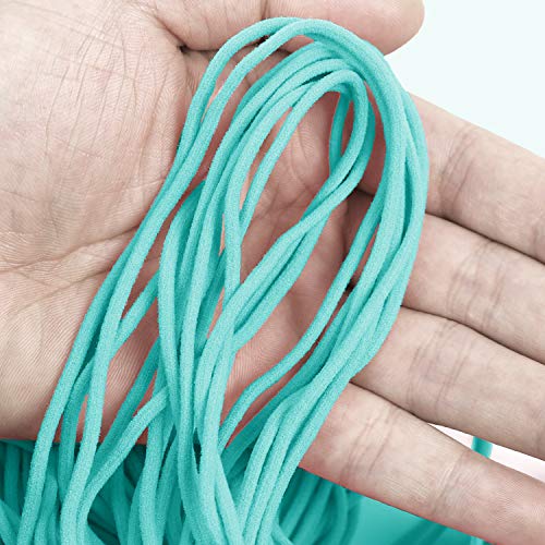 110 Yards 1/8 inch Elastic Cord for Sewing Blue Round Elastic Strap