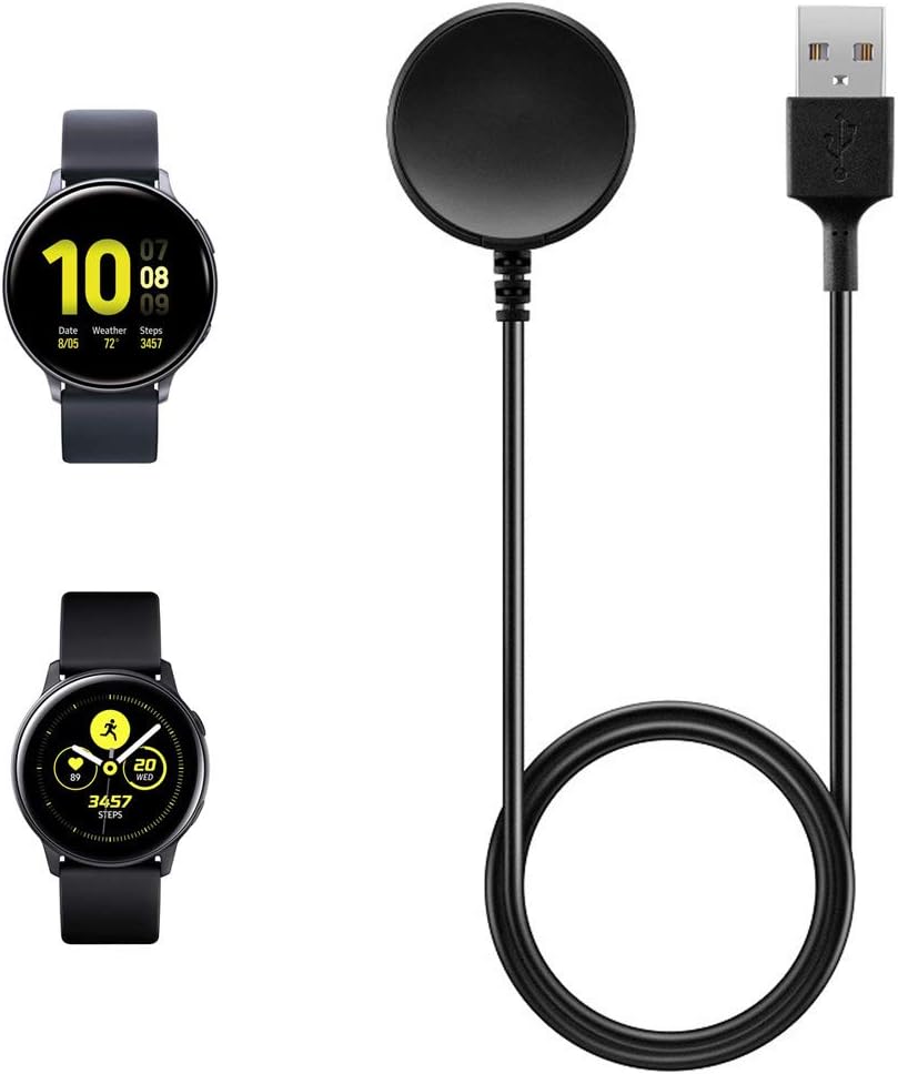 Threeeggs Charger for Galaxy Watch Active/Acitve 2, Replacement Charging Cable Cradle for Galaxy Watch 6/6 Classic/Watch 5/5 Pro/Watch 4 / Watch 3