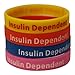 Type 1 Diabetes Bracelets Insulin Dependent Medical Alert(Pack of 4) Blue, Pink, Yellow, Red Plus Bonus Wellness Article Included