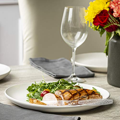 4 Heavyweight+Disposable+Clear+Plastic+Knives