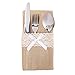 Monoche Christmas Tableware Holder Pocket Dinner Cutlery Bag Linen Covers Perfect for Kids Xmas Party Dinner Table Dinnerware Decorations Supplies (B)thumb 2