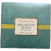 Fortnum and Mason Breakfast Blend 50 Count Tea Bags (1 Pack) | Cellophane Sealed Box | Enveloped Teabags