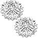 LUXVEER Removable Sparkle Rhinestone Silver Brooch Clips Shoe Decoration Charms for Wedding Bridal Prom Shoes-Crystals 2 Pack