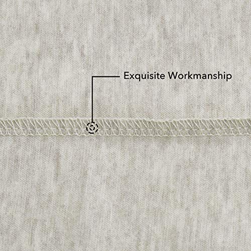 MoMA 100% Jersey Cotton Body Pillow Cover with Zipper - Luxury Soft Removable Body Pillow Case - Long Body Pillow Cover - Knitted Cotton Pillowcase (Cream, 21"X54")