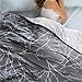 Bedsure Weighted Blanket Cover 60x80-100% Cotton - Queen Duvet Cover for Weighted Blanket - Tree Branch Floral Pattern- 3-Sided Zipper for Removal & Washing - Grey (Duvet Cover Only)