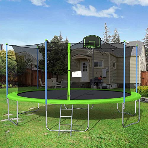 ATY 16FT Trampoline for Kids, with Enclosure Net Safety Pad