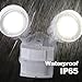 BBOUNDER LED Security Flood Light Outdoor with Motion Sensor, 2 Adjustable Heads, 20W(120W Equiv), 5000K Daylight, Waterproof, Upgraded Aluminum Heads with Dupont Paint Coating, Antioxydation