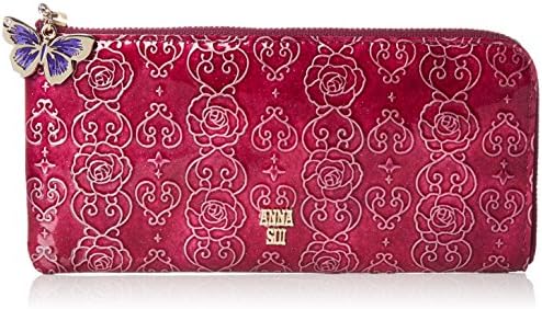 ANA SUI Wallet, L Zipper, Thin Gusset, Rose Heart