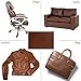 8 Pieces Leather Repair Patches, First-aid for Sofas Car Seats, Handbags Jackets, 8-inch by 12-inch, Brown