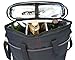 Vina 3 Bottle Wine Carrier, Insulated Travel Wine/Beer Cooler Tote Bag Case with Shoulder Strap + Free Corkscrew, Wine Gift Bag for Picnic, Black
