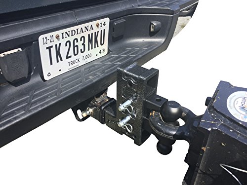 GenY 324,2" Drop Pintle Hitch Combo,Solid Shank Drop Hitch,pintle,drop Pin,adjustable Hitch,tri ball 2" Solid Receiver Hitch,drop/raise 8",