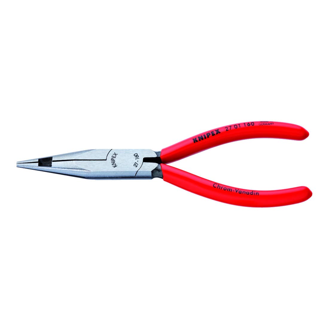 KNIPEX 27 01 160 Snipe Nose Pliers with Centre Cutter (Telephone Pliers) Plastic Coated 160 mm