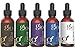 Gio Naturals USDA Organic Carrier Oil Gift Set, Castor, Jojoba, Tamanu, and Argan Oil, Total Body Skin Care from Head to Toe!