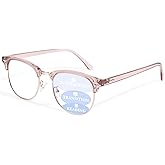 OPTOFENDY Progressive Multifocal Reading Glasses for Women Men Square Blue Light Blocking Classic Half Frame Computer Readers