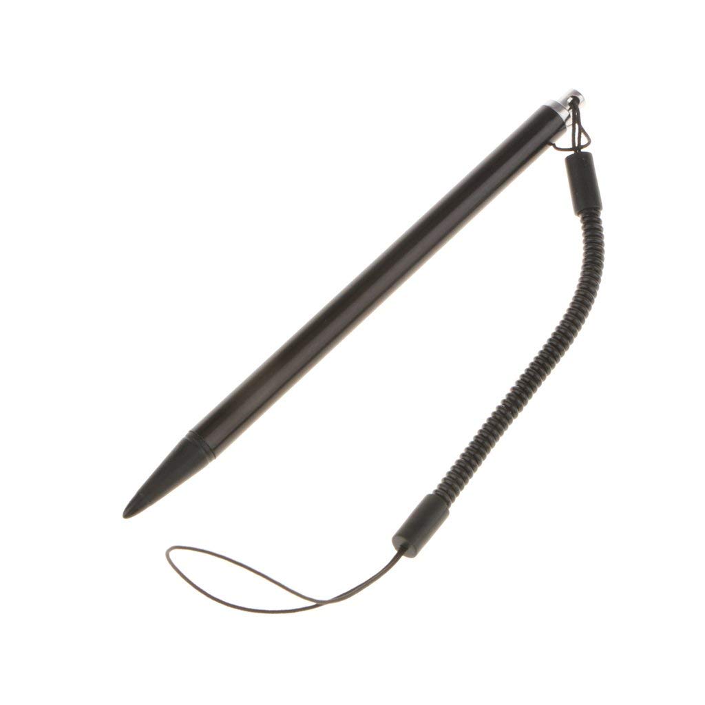 zalati Stylus Pen Touch Screen Pen Resistive ABS with Spring Rope for Mobile/Game Console POS, PDA, Industrial PC, Car Navigator- Black