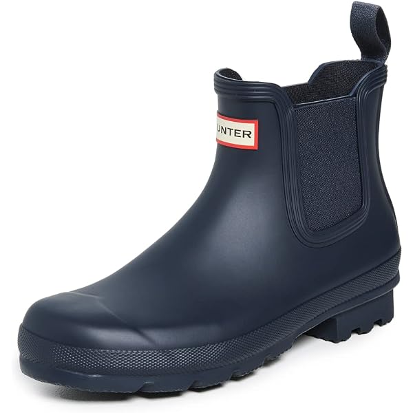 Hunter Green and Navy Chelsea Rain Boots - Men Green Men main image 3