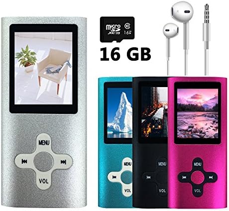 VOLGER 16GB MP3 MP4 Player Energy Saving Music Player Voice Recorder FM Radio Video Player Photo Viewer E-book Viewer for Running Camping (Silver)