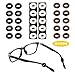 YINGWANG Silicone Eyeglasses Temple Tips Sleeve Retainer, Anti-Slip Round Comfort Glasses Retainers for Spectacle Sunglasses Reading Glasses Eyewear, 15 Pairs