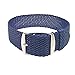 Wrist And Style Perlon Watch Strap (20mm, Dark Blue)