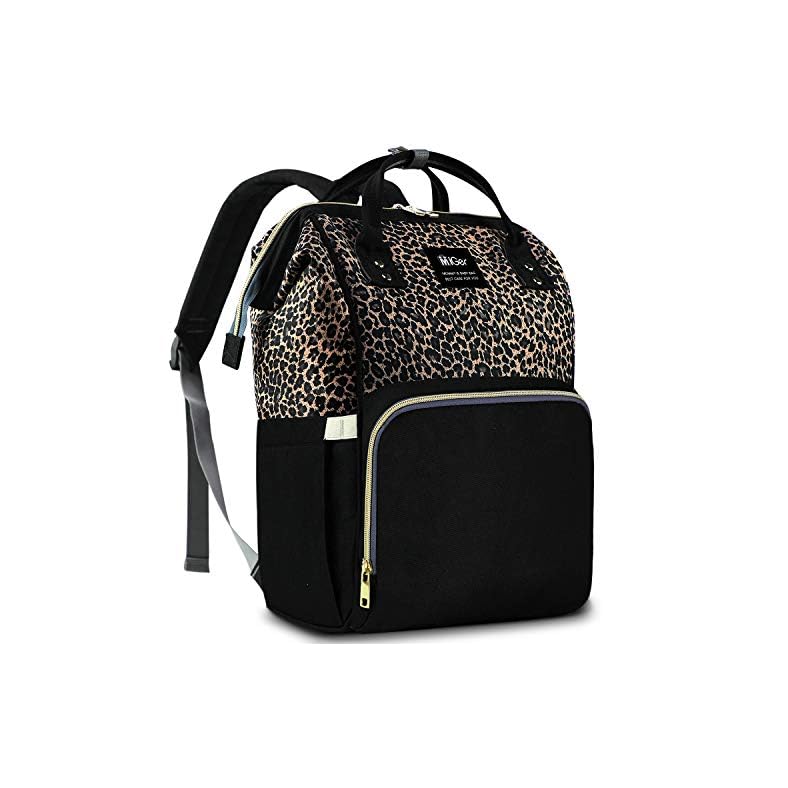 Diaper Bag Backpack, Diaper Bags for Baby Girl, Leopard Diaper Backpack Baby Bag