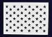 50 Star Field Stencil - US/American Flag - 7.25 Inch H X 10.25L Inch - 3/4 Inch Stars