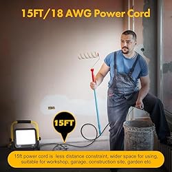 Yaoledly 50W 5000LM LED Work Light, 6000K IP66