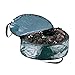 Christmas Wreath Storage Bag - 24-Inch Zippered Tote with Handles - Plastic Container for Artificial Holiday Wreaths and Garlands by Elf Stor (Green)