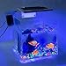 Fish Aquariums, Acrylic Fish Tank with LED Lighting and Internal Filter Mini Square Aquarium 110V(US Plug) for Home and Kidsthumb 1