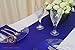 Parfair Dessin Pack of 5 Satin Table Runners 12 x 108 inch for Wedding Banquet Decoration, Bright Silk and Smooth Fabric Party Table Runner - Royal Blue