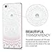 kwmobile Clear Case Compatible with Huawei P8 Lite (2015) - TPU Smartphone Backcover - Indian Sun Light Pink/White/Transparent