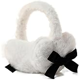 Upbull Love Winter Ear Muffs for Women Fuzzy Bow Tie Earmuffs Faux Fur Ear Warmers Cold Weather Ear Protection Covers 2025