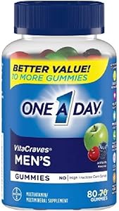 One A Day Mens Vitacraves Multivitamin Gummies, 80 Count