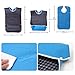 Sainfee 3 Pieces Adult Bib with Optional Crumb Catcher Waterproof Backing Mealtime Clothing Protector Adult Aid Apron