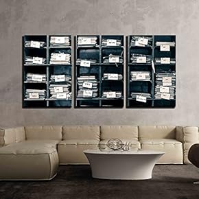 Old Archive with Publication and Documents x3 Panels