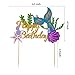 THAWAY Mermaid Cake Toppers Mermaid Birthday Party Supplies Decorations Cupcake Toppers(24pcs) Mermaid Cupcake Wrappers (24pcs) for Girls Boys Birthday Party Baby Shower