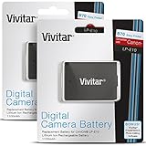 (2 Pack) Vivitar LP-E10 Ultra High Capacity 1100mAh Li-ion Battery for CANON REBEL T6 T5 T3, EOS 1100D 1200D 1300D DSLR (Canon LP-E10 Replacement)
