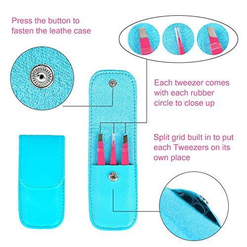 Eyebrow Tweezers Set Stainless Steel Precision Tweezer Slant Flat