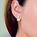 SmallDragon Women's 1 Pair 925 Sterling Silver Double Sided Ball Front Back Pearl Stud Earrings (White)